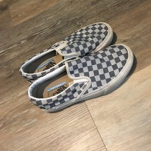 Denim Checkered Vans Sneakers